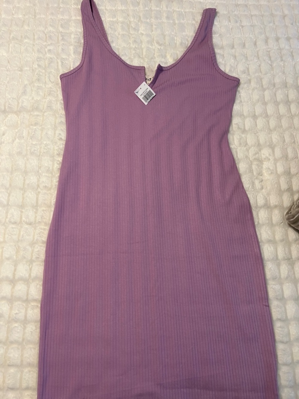 love J Ribbed Scoop Neck Midi Dress in Lavender